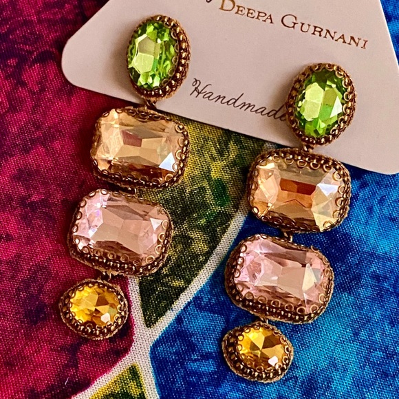 NWT Anthropologie Deepa Beaded Crystal Chandeliers - Picture 4 of 14